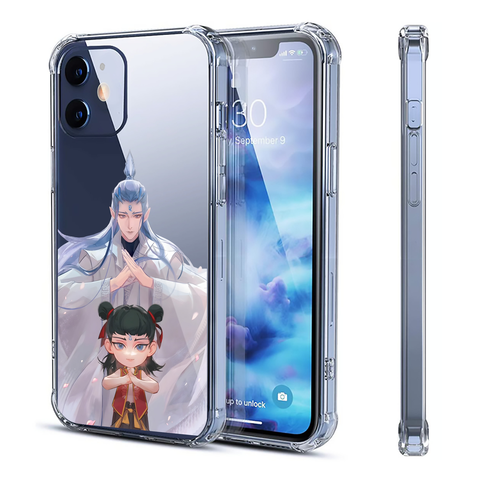 （画像用） Ne Zha 2 ナタ 魔童の大暴れ 【iPhone 12シリーズ対応】透明スマホケース（クリアソフトケース）